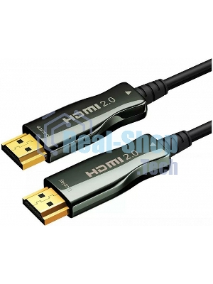 Кабель HDMI AOC-HM-HM-30M Wize, оптический, 30 м, 4K/60HZ, v.2.0, ARC, 19M/19M, черный, коробка