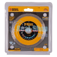 Диск алмазный отрезной Denzel 125 х 22,2 мм, сплошной, супертонкий, горячий пресс, мокрое резание
