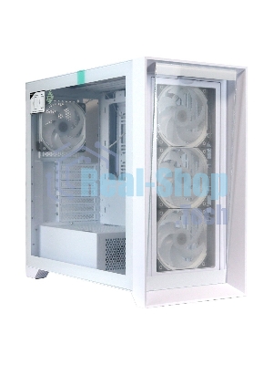 Компьютерный корпус ACD Lagrange; ATX, белый, FANS: 120мм ARGb: 3 Top + 1 Rear + HUB. Drive bay int: 3x3,5