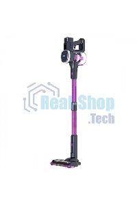 Пылесос вертикальный BQ VCA0201H фиолетовый, питание от аккумулятора, 250 Вт, уборка сухая, пылесборник 0.6 л, работа от АКБ max 40 мин