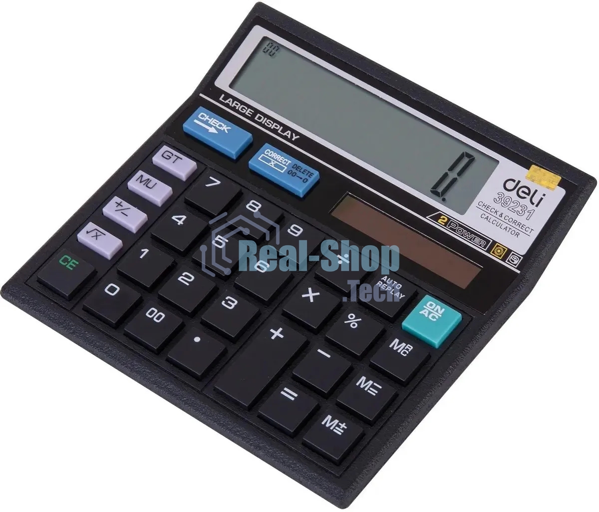 Калькулятор настольный Deli E39231 черный 12-разр.