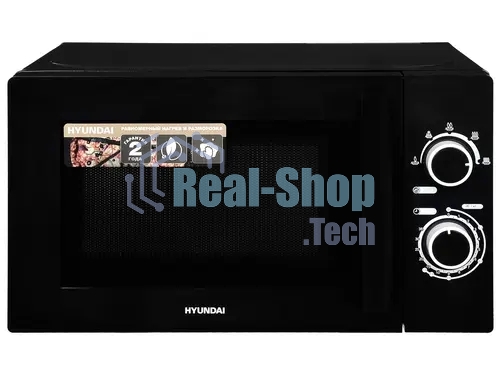 Микроволновая печь Hyundai HYM-M2058 черный, 20 л, 700 Вт, переключатели - поворотный механизм
