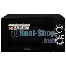Микроволновая печь Hyundai HYM-M2058 черный, 20 л, 700 Вт, переключатели - поворотный механизм