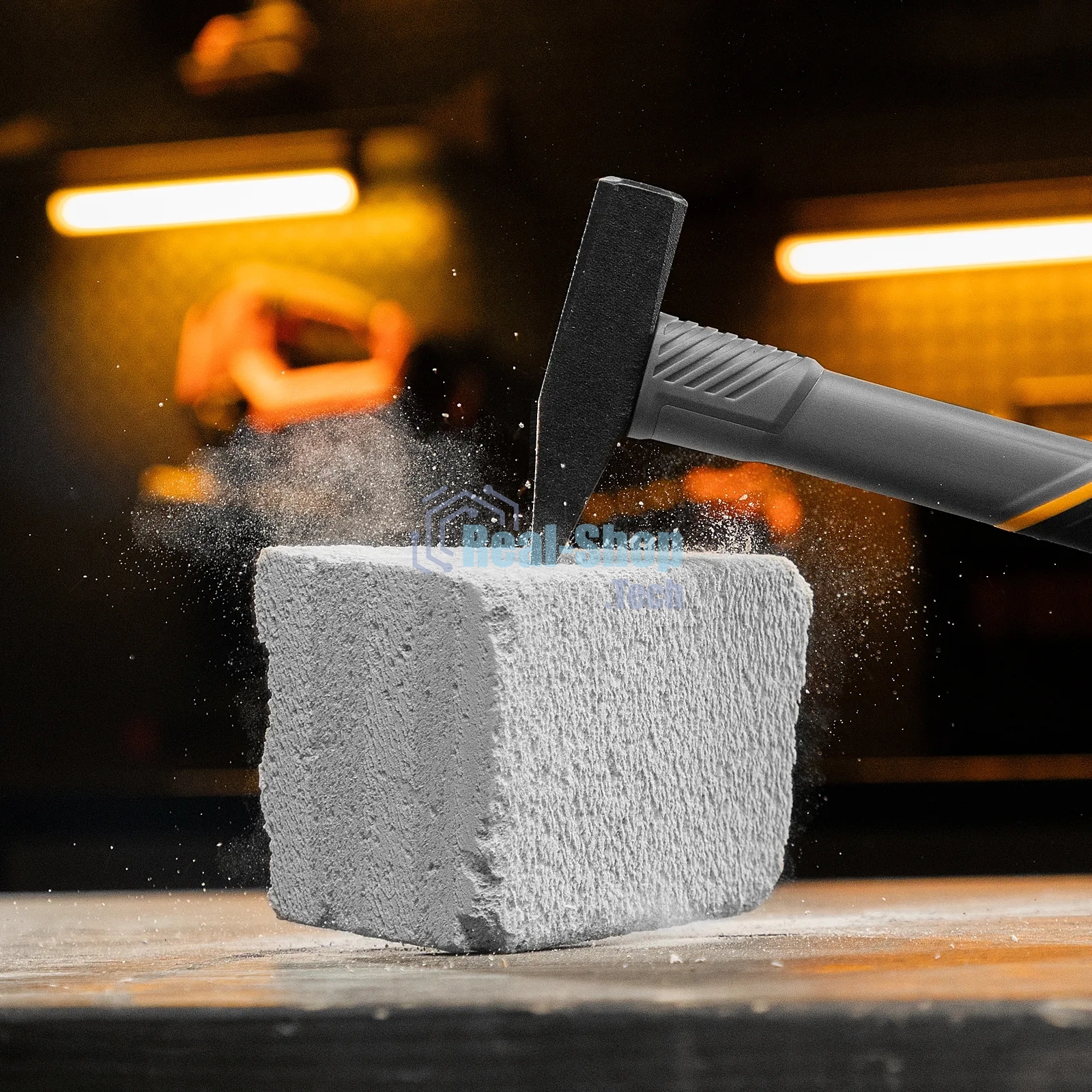 Молоток слесарный Denzel 300 г, кованый, фибергласовая рукоятка c TPR покрытием