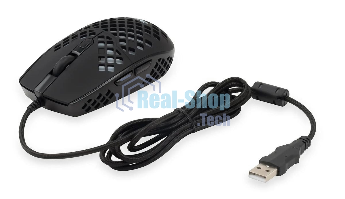 Мышь проводная Acer OMW134 черный, 3200 dpi, USB, кнопки - 6