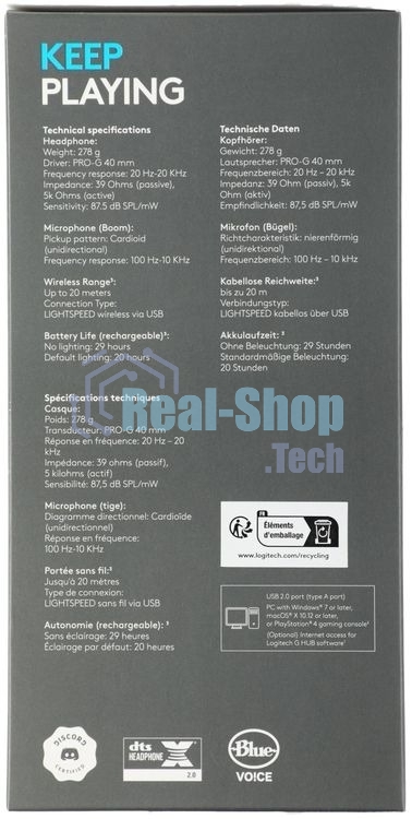 Гарнитура Logitech G733 чёрный, беспроводная, 2.4 ГГц, до 29 ч, LIGHTSYNC RGB