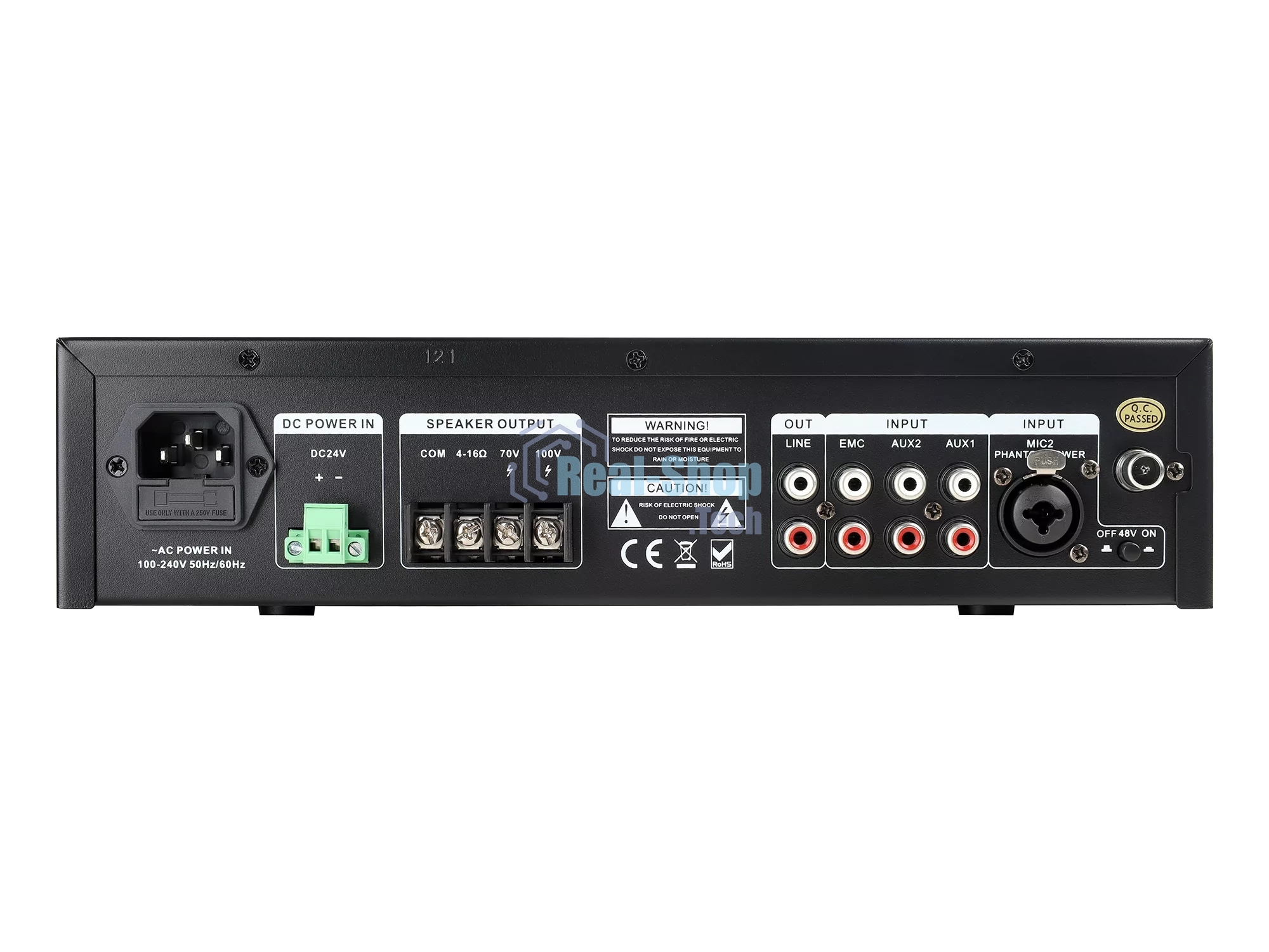 Микшер-усилитель Intrend ITMXAMP-120MT MP3, FM тюнер, USB, Bluetooth, 2хMic/3хLine входы, 1хLine выход,120 Вт, 4/8Ом/100V, IR-пульт в комплекте