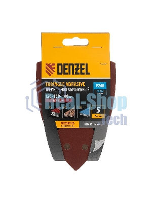Треугольник абразивный Denzel на ворc. подложке под 
