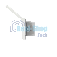 Розетка силовая, 2P+E, с з/ш, с крышкой, IP44, белая магнолия