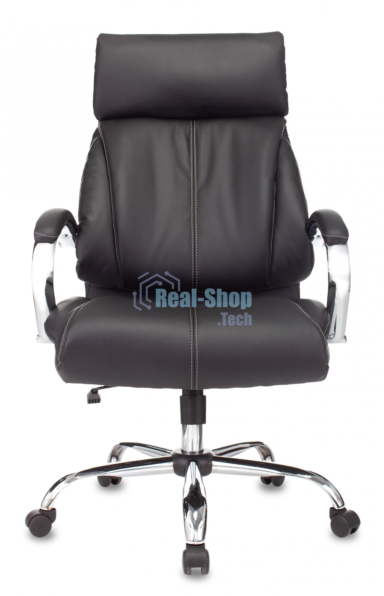 Кресло руководителя Бюрократ T-9904NSL Leather Venge Black черный, искусственная кожа, крестовина металл хром