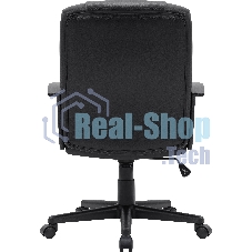 Кресло Defender PARIS черный, экокожа, 120 кг, механизм качания