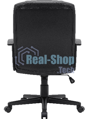 Кресло Defender PARIS черный, экокожа, 120 кг, механизм качания