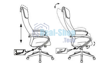 Кресло руководителя Бюрократ CH-607 TW-01 черный, сетка/ткань с подголов. крестовина пластик