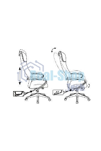 Кресло руководителя Бюрократ CH-607 TW-01 черный, сетка/ткань с подголов. крестовина пластик