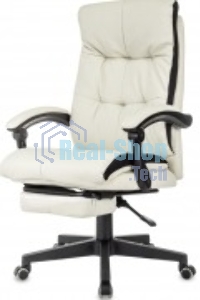 Кресло руководителя Бюрократ CH-824MSG-BF слоновая кость, эко.кожа/ткань, пластик