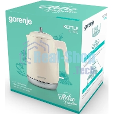 Чайник электрический Gorenje K15RL 1.7 л, 2200 Вт, бежевый (корпус: металл/пластик)