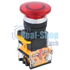 Кнопка IEK D8-11M Грибок d=22мм 1з+1р красная