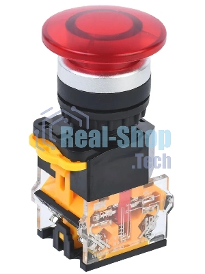 Кнопка IEK D8-11M Грибок d=22мм 1з+1р красная