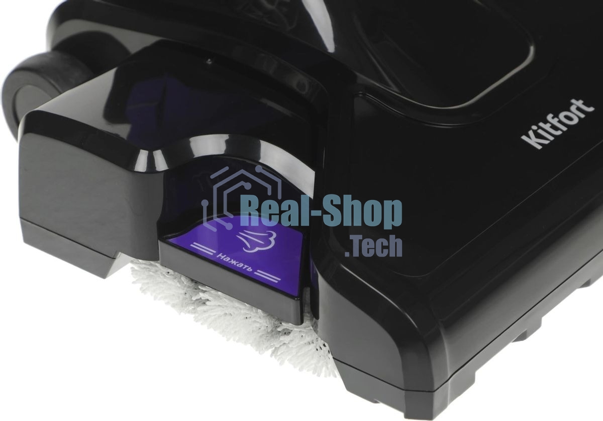 Пылесос вертикальный паровой Kitfort KT-575-1 черный, питание питание от сети, 1600 Вт, уборка влажная/паром/сухая, пылесборник 1.1 л