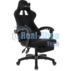 Кресло Zombie Weaver черный, ткань, подголовник, подставка для ног