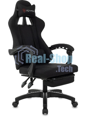 Кресло Zombie Weaver черный, ткань, подголовник, подставка для ног