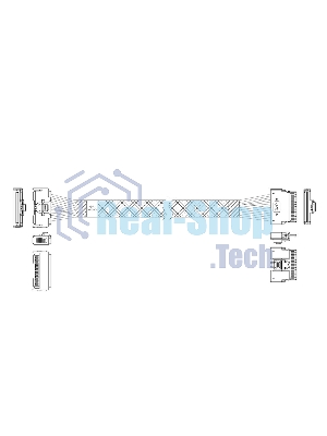 Кабель Amphenol RMC74-5874, MCIO x8 74P (прямой Straight Type) TO Slimline SAS x8 74P (SFF8654, прямой Straight Type), 85 Ohm, L:100 см