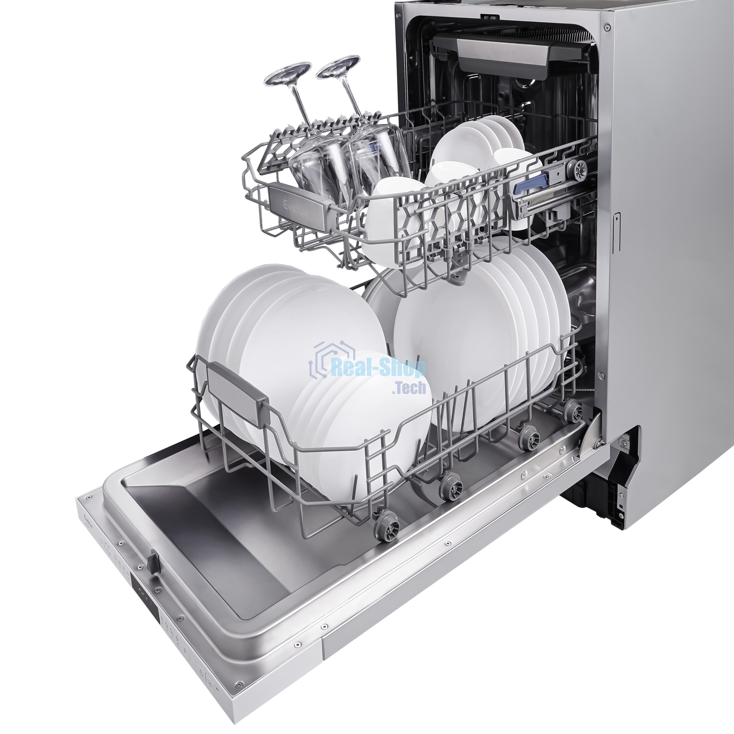 Встраиваемая посудомоечная машина Evelux BD 4502, белый, 44.8 см, 10 компл., 47 дБ, класс A++