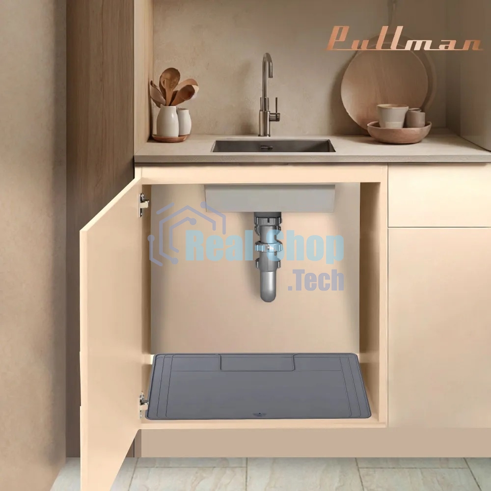 Поддон универсальный под мойку со сливным клапаном Pullman PL-SM02, размер 87х55.8х2.54 см