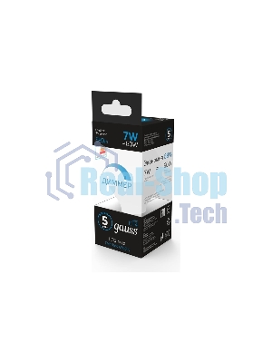 Лампа светодиодная Шар Gauss 7W 590lm 6500К E14 диммируемая LED