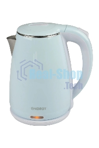 Чайник электрический Energy E-261 1,8л, двойной корпус, голубой,2200Вт(164141)