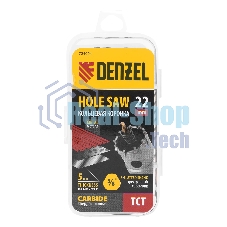 Коронка по металлу Denzel твердосплавная, 22 мм