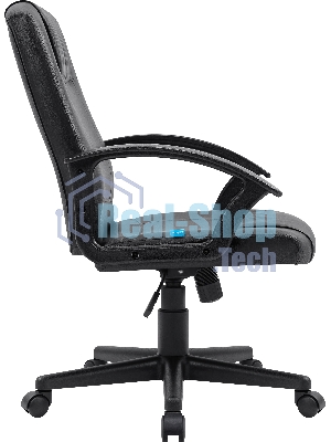 Кресло Defender PARIS черный, экокожа, 120 кг, механизм качания