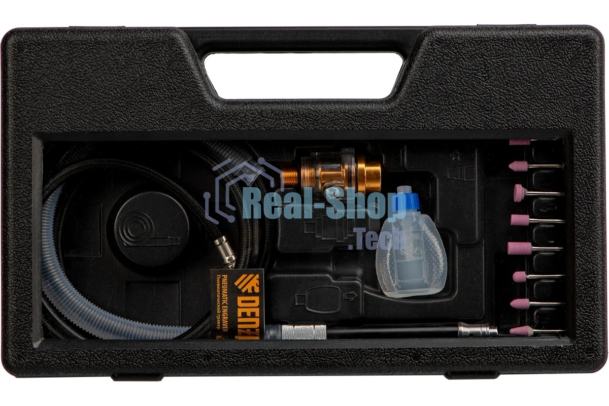 Прямошлифовальная машина (гравер) пневматический Denzel PE54000, 54000 об/мин, 3 мм, 57 л/мин