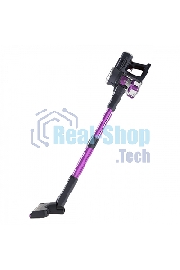 Пылесос вертикальный BQ VCA0201H фиолетовый, питание от аккумулятора, 250 Вт, уборка сухая, пылесборник 0.6 л, работа от АКБ max 40 мин