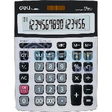 Калькулятор бухгалтерский Deli E39265 серый 16-разр.