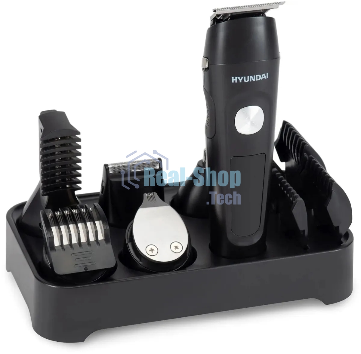 Машинка для стрижки Hyundai H-HC7120 черный/серебристый 5Вт (насадок в компл:10шт)
