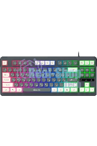 Клавиатура проводная Oklick 711G серый/белый USB Multimedia for gamer LED (1790385) кабель 1.5м
