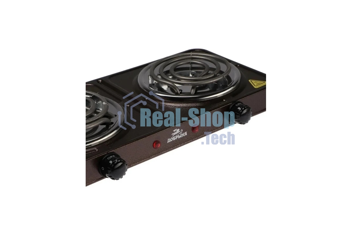 Плита настольная (2 конф) Добрыня DO-2207 коричн.(2000Вт) спираль Мощность: 2000 ВтНапряжение 220 В, 50 Гц5 режимов нагреваДиаметр конфорки: 15 смЗащита от перегреваСветовой индикатор работыРезиновые ножки