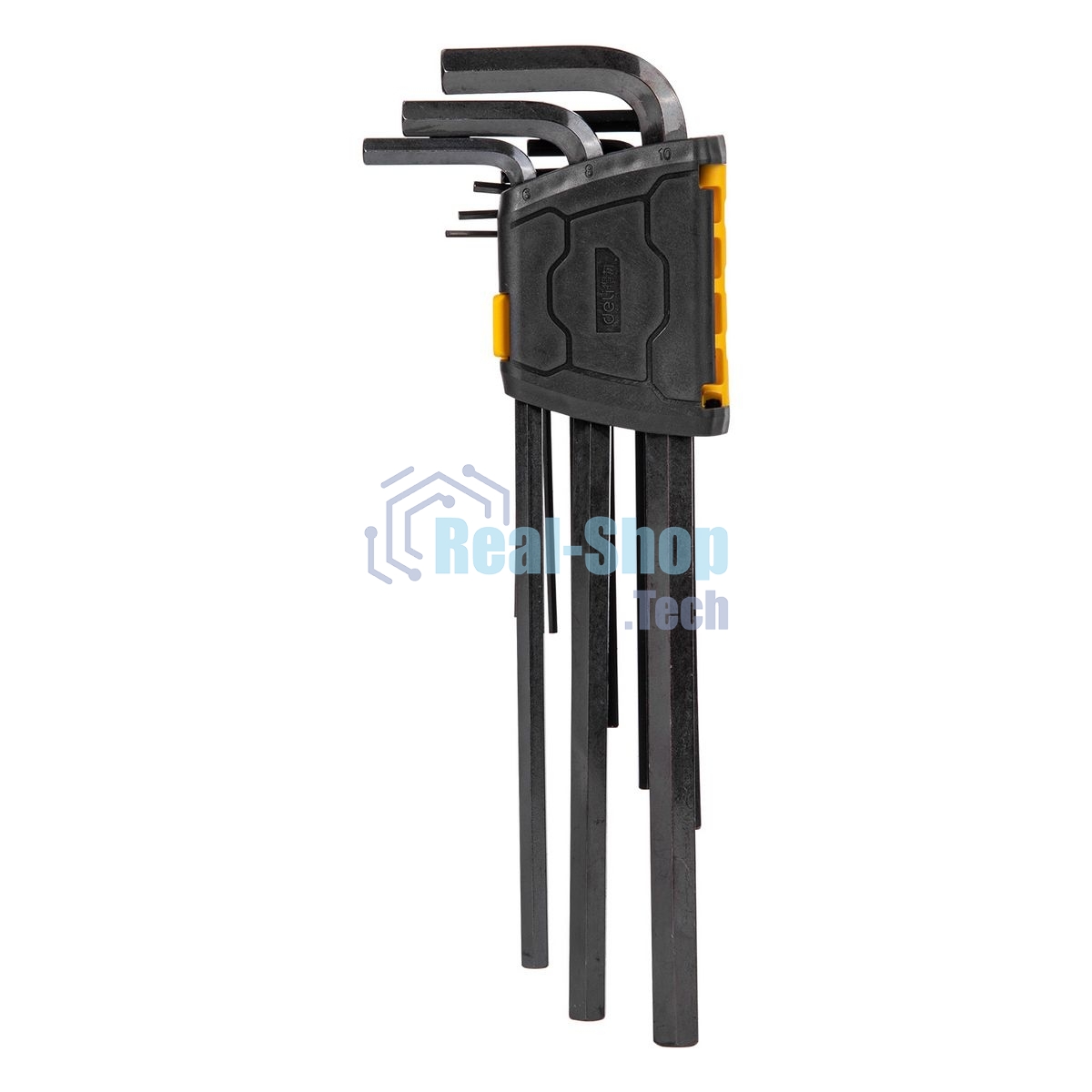 Ключи Deli Набор шестигранных ключей сверхдлинных Deli DL231309H 9 шт размеры 1,5,2,2,5,3,4,5,6,8,10мм, пластиковый держатель