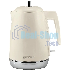 Чайник электрический Gorenje K15RL 1.7 л, 2200 Вт, бежевый (корпус: металл/пластик)