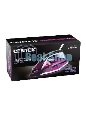 Утюг Centek CT-2344 фиолетовый/белый, 2200 Вт, 45 г/мин, 145 г/мин, 320 мл