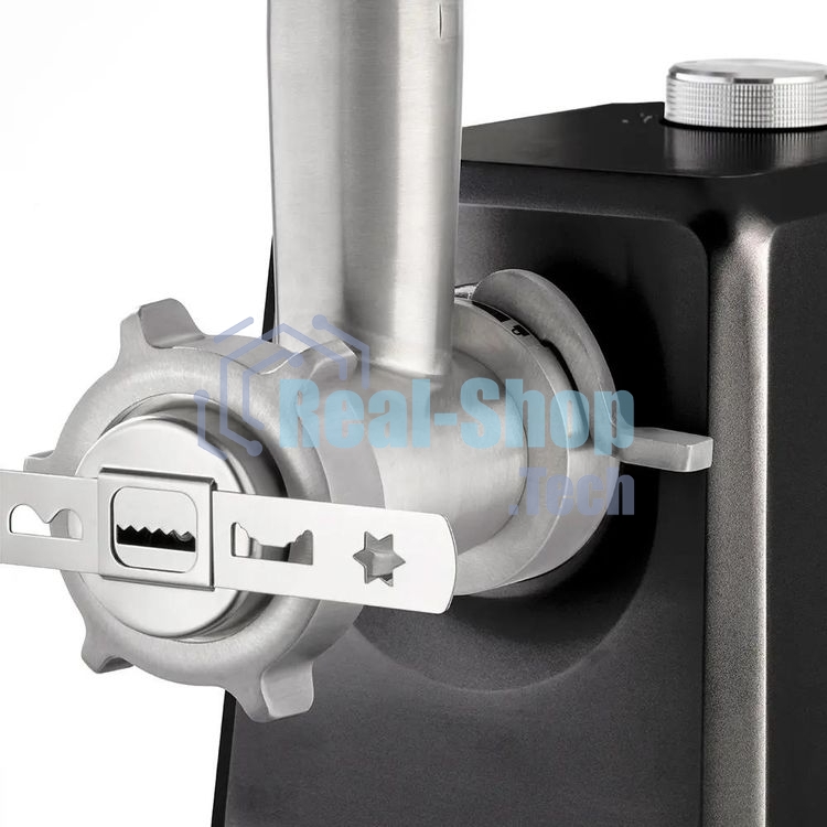 Мясорубка электрическая CASO FW 2500 чёрный, 2500 Вт, 2.5 кг/мин, реверс, насадки - 5