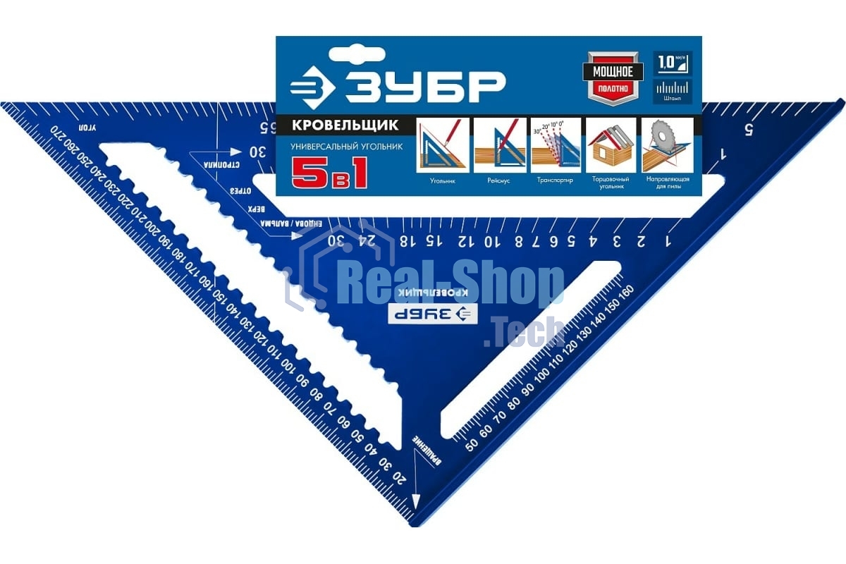 Универсальный кровельный угольник Зубр, 300 мм, 5-в-1, Кровельщик