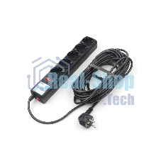 Сетевой фильтр Powercube SPG5-10M 10 м (5 розеток) черный (коробка)