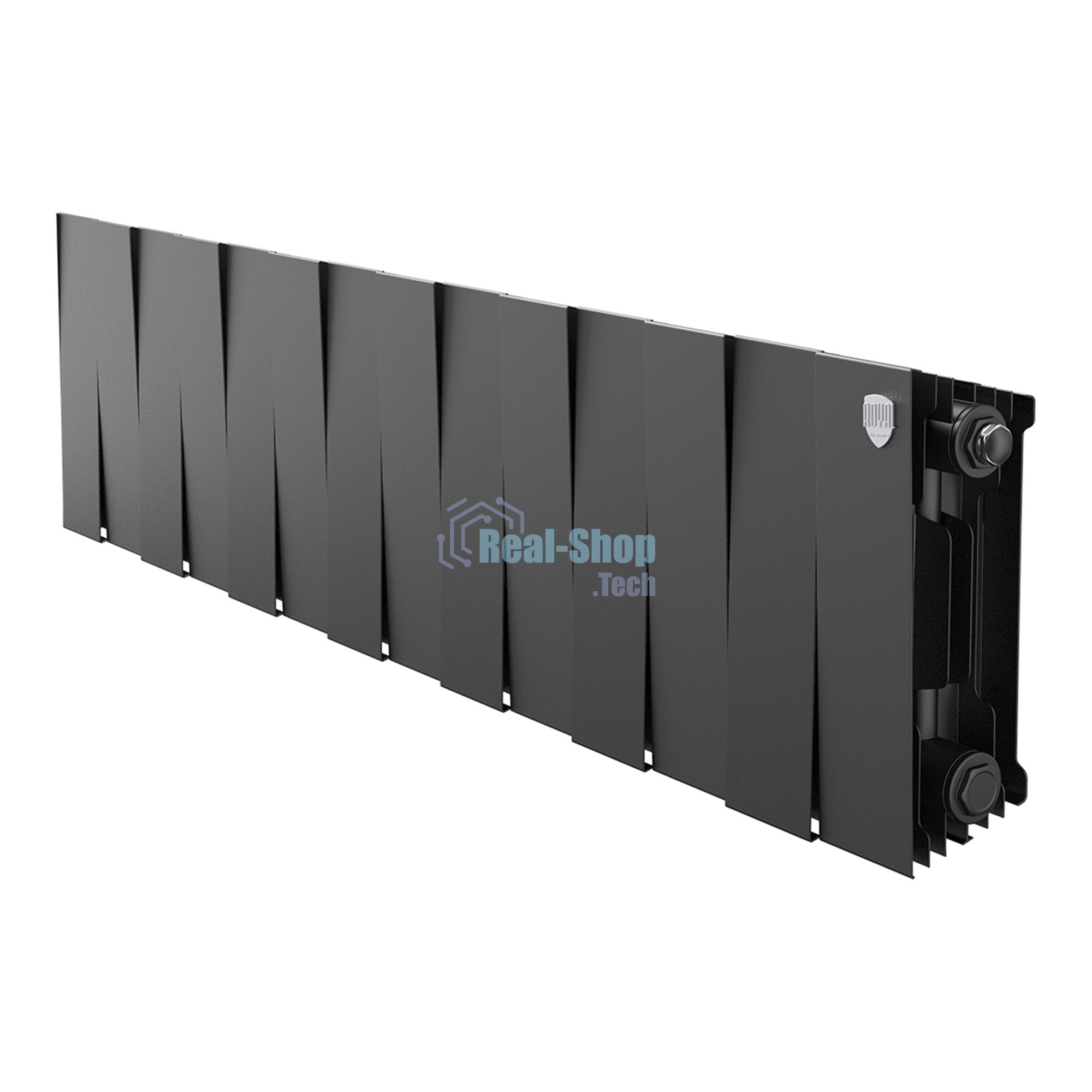 Радиатор биметаллический Royal Thermo PianoForte 200 черный- 14 секц.