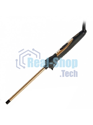 Щипцы для завивки волос DELTA LUX DL-0637 черный/золотой, 10 мм, 180 °C, 1 режим