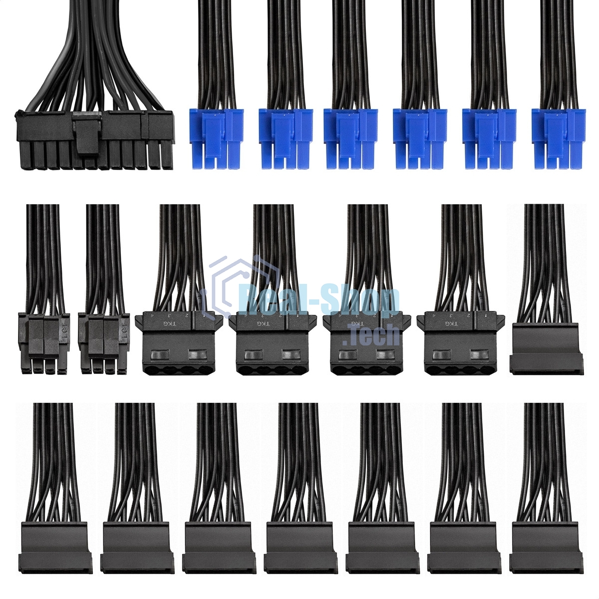 Блок питания ExeGate Gaming Standard 1000PGS RTL (EX285976RUS), 1000Вт, 140мм, модульный, черный