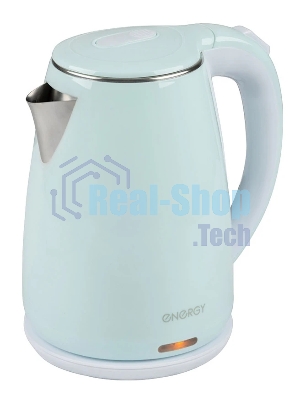 Чайник электрический Energy E-261 1,8л, двойной корпус, голубой,2200Вт(164141)