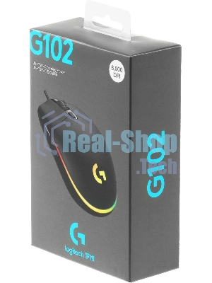 Мышь проводная Logitech G102 LIGHTSYNC черный, 8000 dpi, USB, кнопки - 6