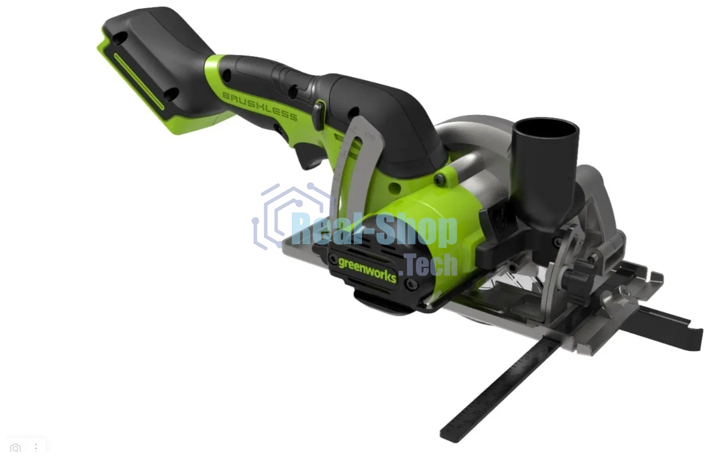 Циркулярная пила аккумуляторная GreenWorks G24MCS 24В, бесщеточная, без АКБ и ЗУ (1501207)